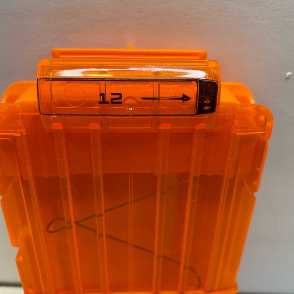 Nerf N-Strike Orange Clear 12 Round Dart Gun bullet clip. - Picture 3 of 8